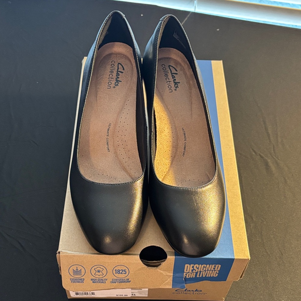 Clarks Women's Classic Black Heels